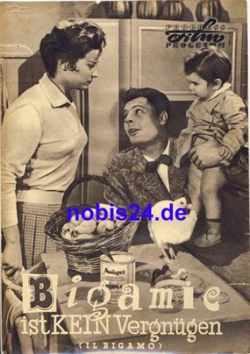 Bigamy is no pleasure (Il Bigamo) 72/57 Progress program with Marcello Mastroianni