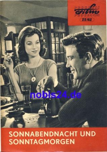 Saturday night and Sunday morning 23/62 Albert Finney Progress Program