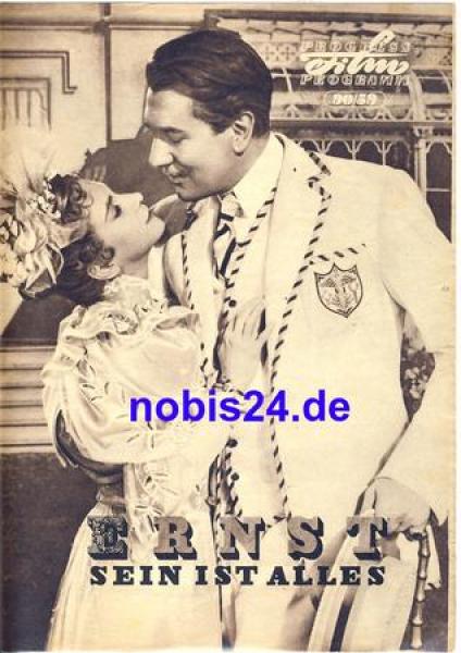 Ernst sein ist alles (the Importance of Being Ernest) mit Michael Redgrave, Richard Wattis 90/59 Progress Programm