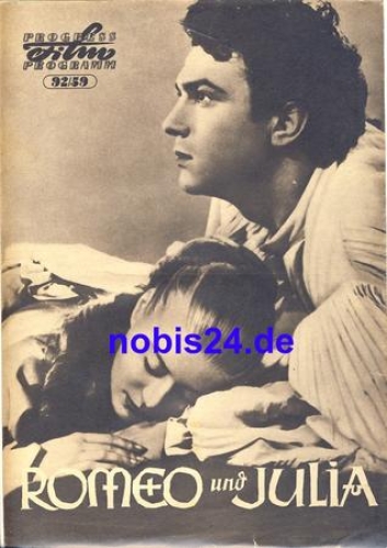 Romeo und Julia mit Laurence Harvey, Susan Shentall, Flora Robson 92/59 Progress Programm