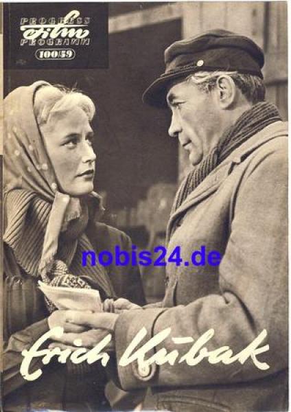 Erich Kubak DEFA-Film mit Raimund Schelcher, Hega Göring 100/59 Progress Programm
