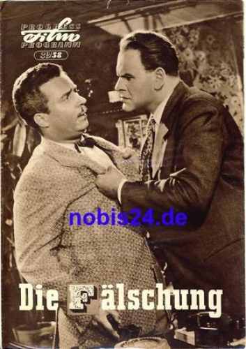 Die Fälschung tschechoslowakische Film 38/58 Progress Programm