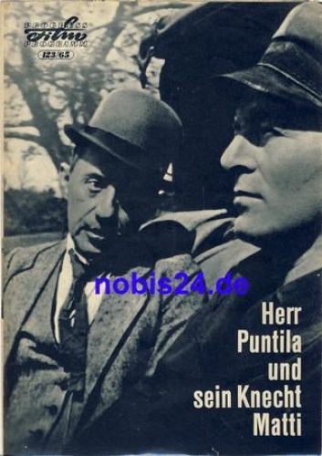 Herr Puntila und sein Knecht Matti mit Curt Bois, Heinz Engelmann 123/65 Progress Programm
