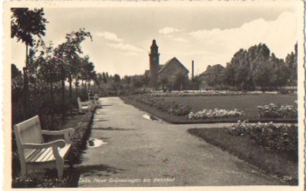 06712 Zeitz New green spaces at the train station * approx. 1930