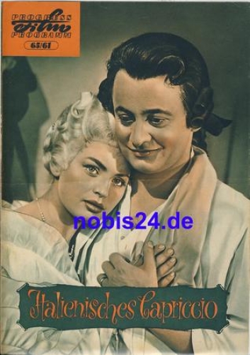 Italian capriccio DEFA film with Claude Laydu, Christel Bodenstein, Rolf Ludwig 65/61 progress program