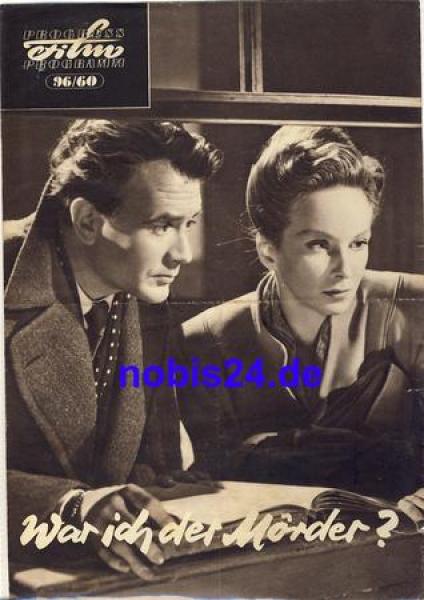 War ich der Mörder ? mit John Mills, Jean Greenwood, 96/60 Progress Programm