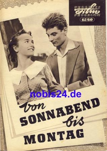 Von Sonnabend bis Montag 62/60 Progress Programm