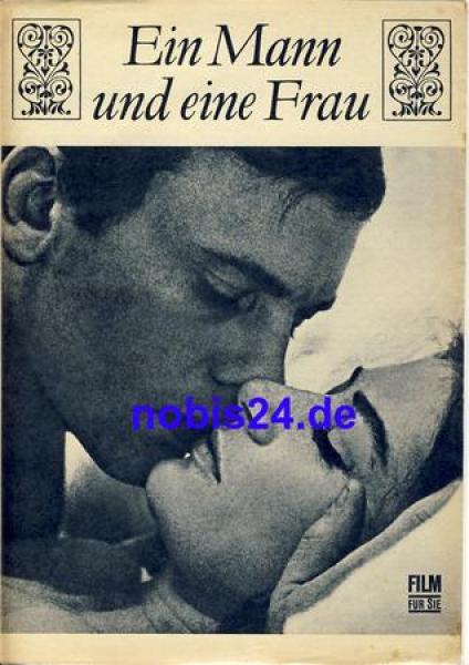 A Man and a Woman (Un Homme et une Femme) French film with Anouk Aimee Jean-Louis Trintignant ​​​​​​​51/68 Progress film program