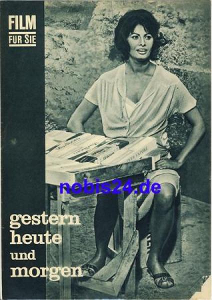 yesterday, today and tomorrow with Sophia Loren, Marcello Matroianni Progress film program 3/66 film for you