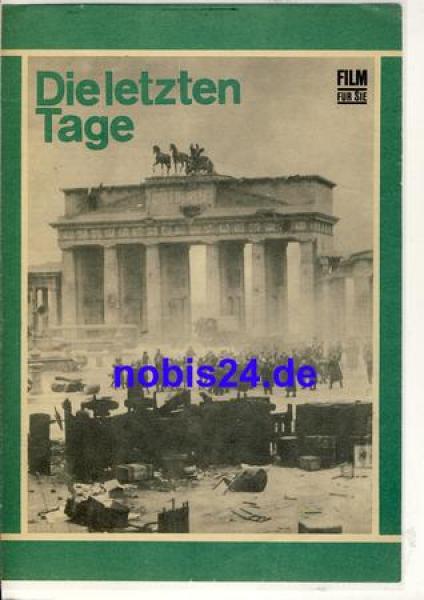 Die letzten Tage 10/70 Film für Sie Programm