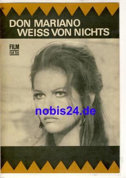 Don Mariano knows nothing (Il giorno della civetta) Claudia Cardinale Franco Nero Lee J. Cobb ​​​​​​​119/69 Film for you program