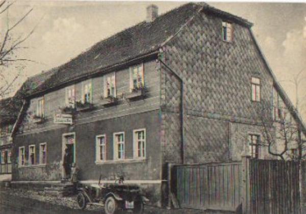 06493 Neudorf Gasthaus zum Schwarzen Bar * ca. 1910
