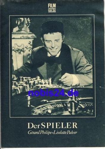 Der Spieler, mit Gerard Philippe, Liselotte Pulver 111/66 Film für Sie Programm