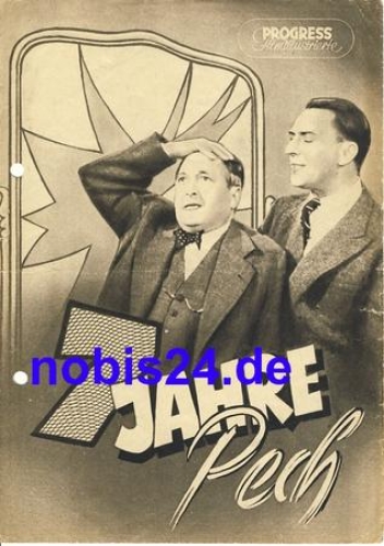 7 years of bad luck, with HAns Moser, Ida Wüst, Theo Lingen 66/56 Progress Film Illustrated A5