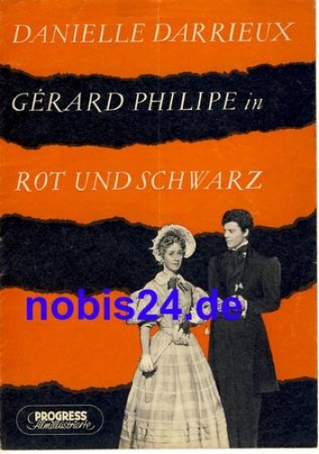 Red and Black with Danielle Darrieux, Gerard Philipe 93/55 Progress Film Illustrated