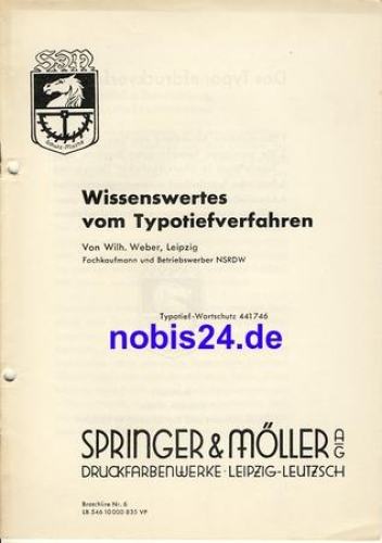 Typographical process number 6 Springer & Möller Leipzig
