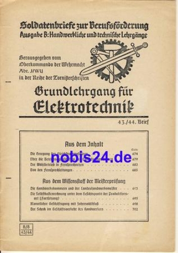 Course electrical engineering letter 43/44 ca.1942 booklet 30 pages