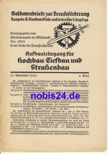 Advanced course in civil engineering and road construction letter 4 1940 issue 14 pages