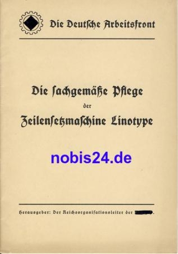 German Labor Front No. 536 circa 1942 printing works