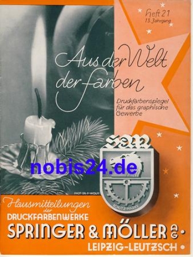 Welt der Farben Nr.21 Springer & Möller Leipzig Heft 15 seiten ca.1940