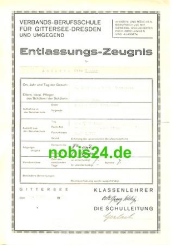 Grid lake Dresden school report card 1932