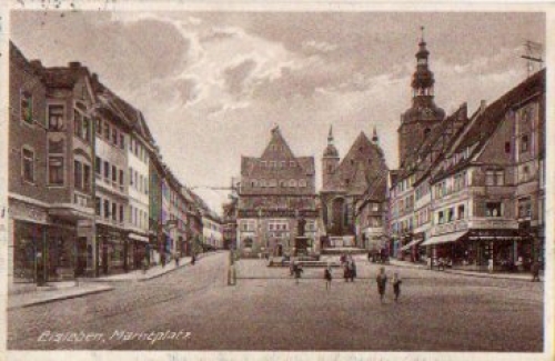 06295 Eisleben Marktplatz gebr. 7.5.1928