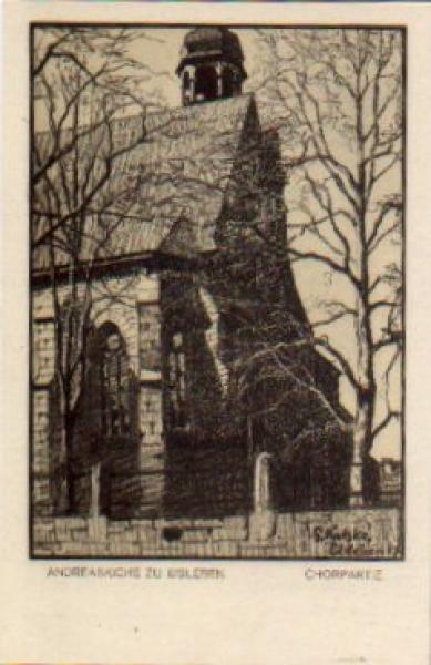 06295 Eisleben Andreaskirche Choir section Artist card G. Kutzke * approx. 1930