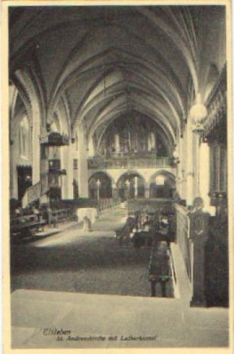 06295 Eisleben St. Andreas Church with Luther pulpit * approx. 1930