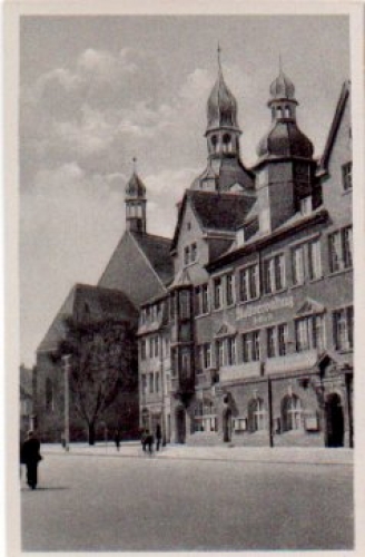 06333 Hettstedt Rathaus mit St. Jakobikirche * ca. 1930