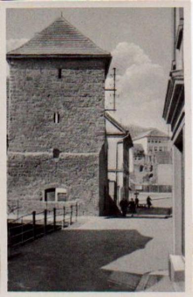 06333 Hettstedt Wipper brücke mit Blick zum Markt * ca. 1930