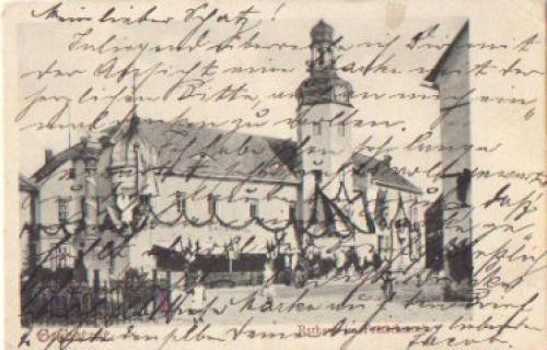 06347 Gerbstedt Town Hall in festive decorations *approx. 1900