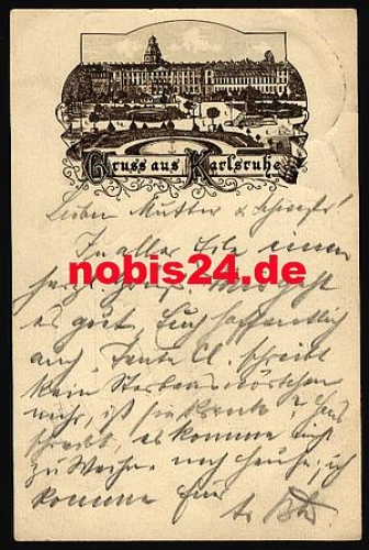 Karlsruhe forerunner AK o November 16, 1895