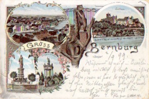 06406 Bernburg Litho bears o 2.9.1899