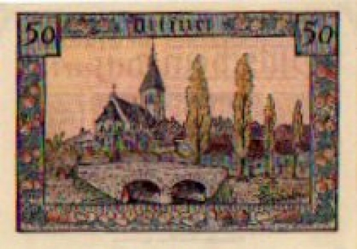06484 Ditfurt city emergency money 50 pfennigs 1921