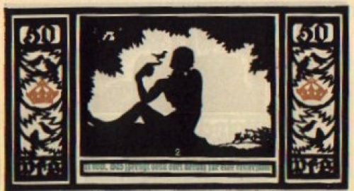 06484 Quedlinburg Städtenotgeld 50 Pfennige Reiterschar 1921