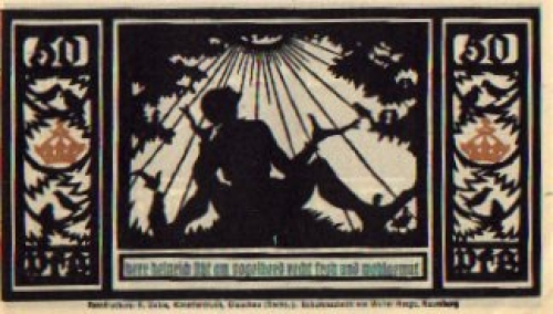 06484 Quedlinburg Städtenotgeld Wert 50 Pfennige 1921
