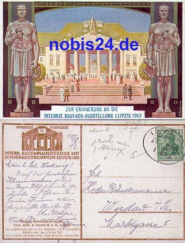 Leipzig Baufach Ausstellung o 10.8.1913