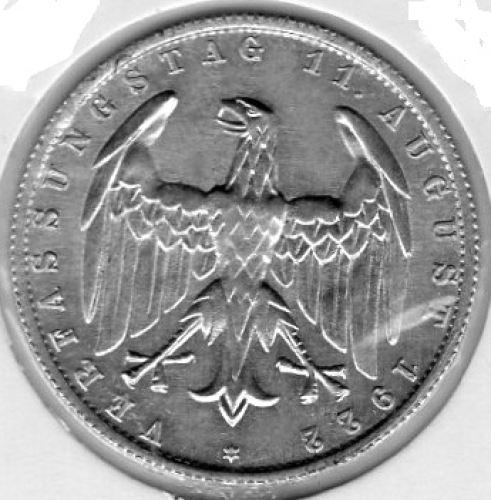 3 Mark 1922 A Weimar Republic