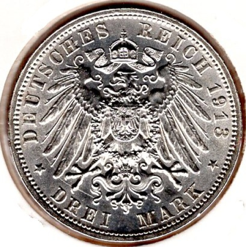 3 Mark Saxony 1913 Monument to the Battle of the Nations