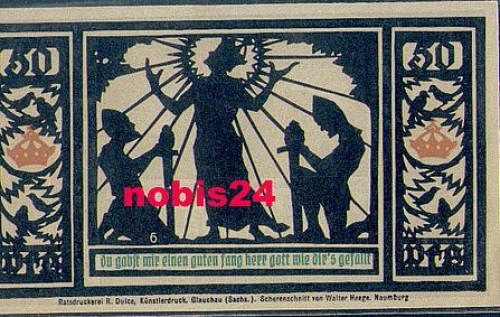 06484 Quedlinburg Städtenotgeld Wert 50 Pfennige 1921