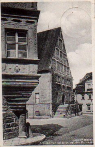 06526 Sangerhausen, Schloßkerker mit Rathaus, gebr. 9.11.1935
