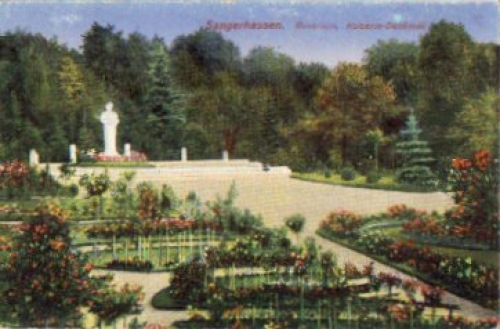 06526 Sangerhausen, Rosarium, Kaiserin-Denkmal, o ca. 1929