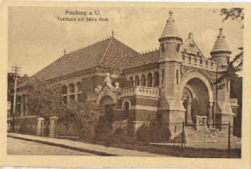 06632 Freyburg Gymnasium with Gymnastics Father Jahn's grave * around 1920