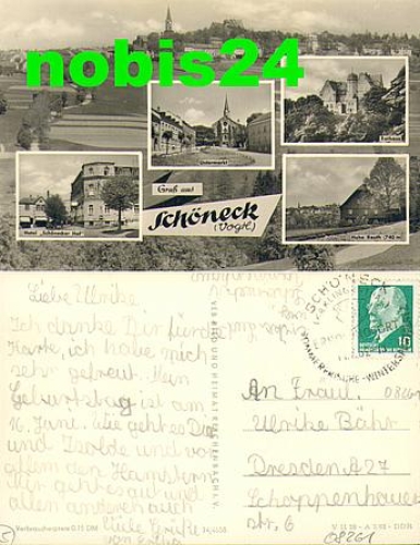 08261 Schoneck Vogtland Hotel Rathaus o ca.1962
