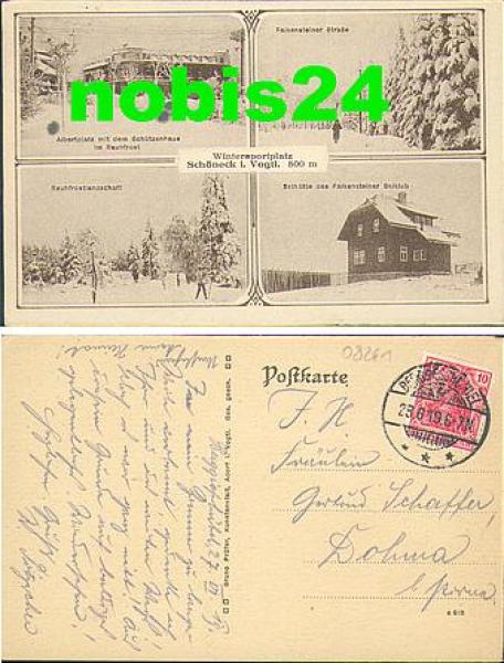 08261 Schoneck Vogtland im Winter o 1919