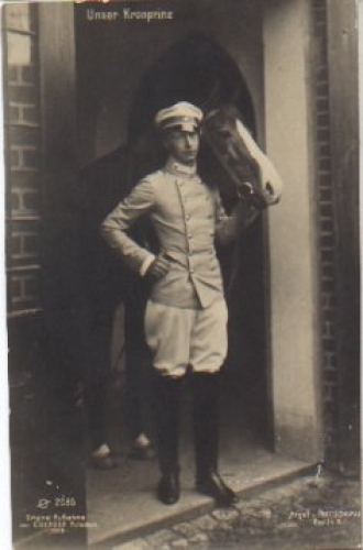 Prussia Crown Prince with his horse gebr. circa 1910