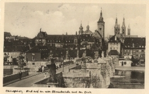 Würzburg Mainbrücke o 15.10.1937