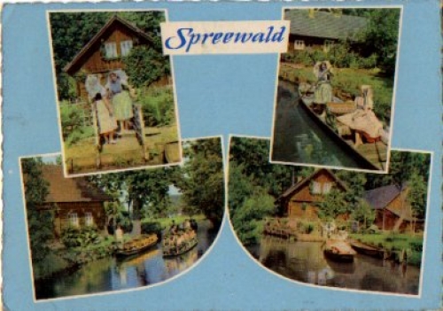 Spreewald traditional costumes multi-picture card o 11.5.1963