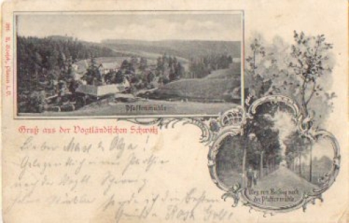 08500 Vogtländische Schweiz Mühlen o 16.7.1902 Bahnpost