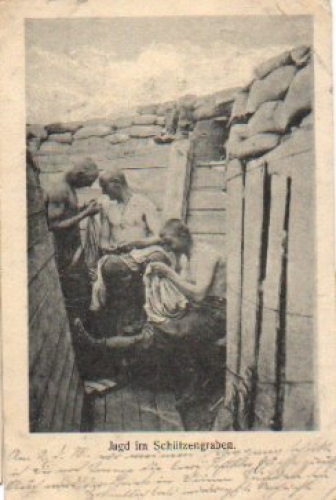 Hunting in the trenches Military WW1. 07/05/1916